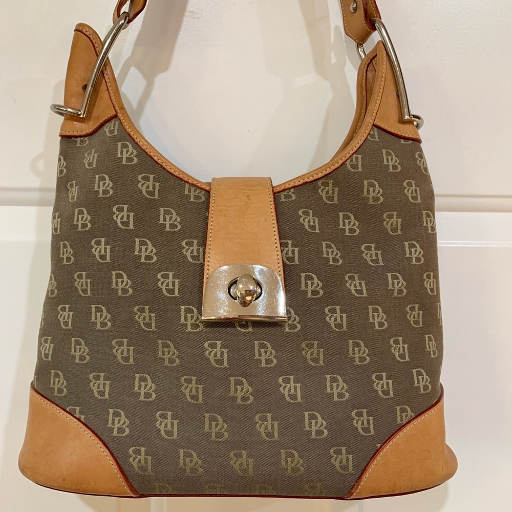 Vintage Dooney & Bourke Shoulder Bag Tan Leather